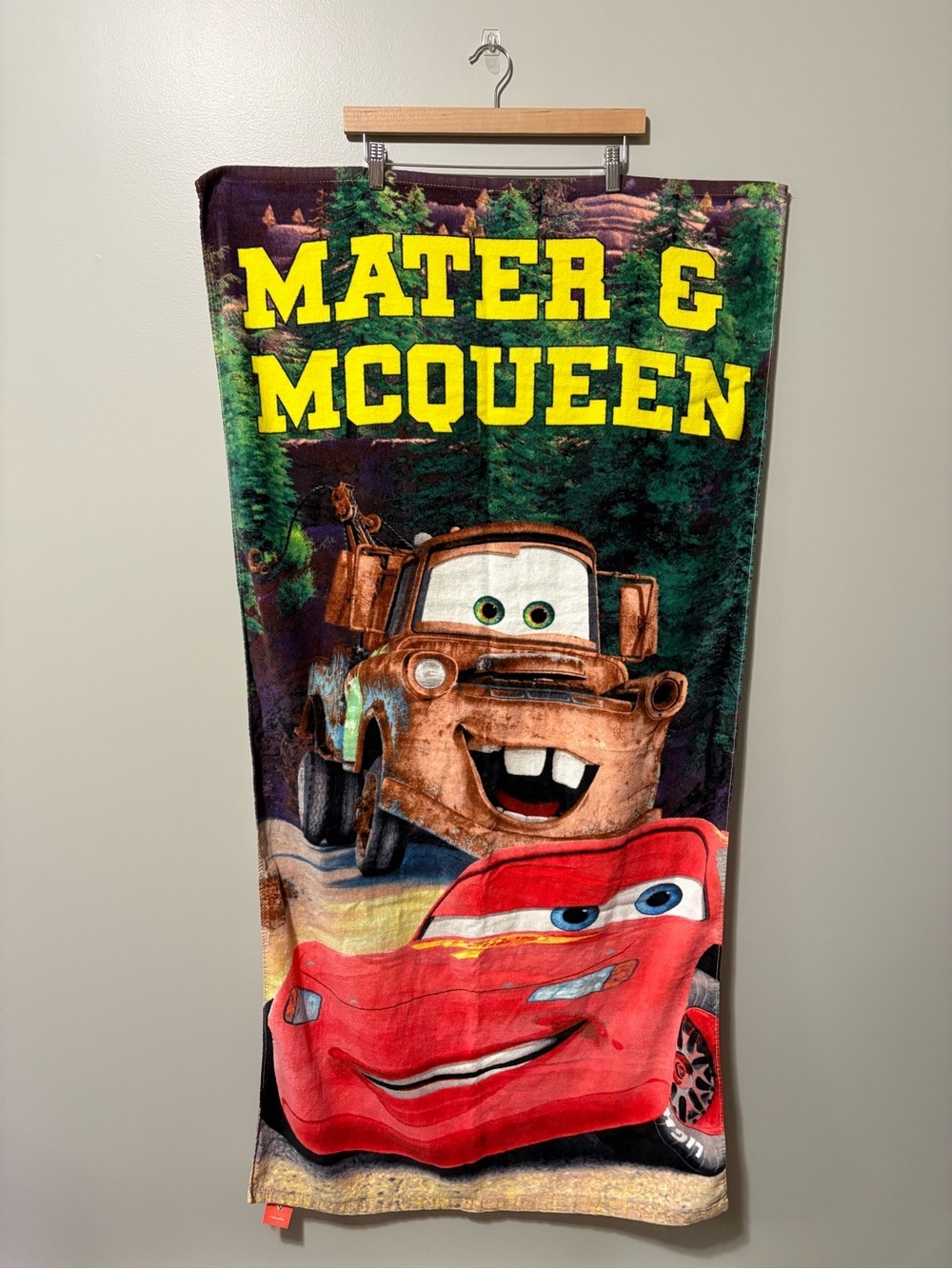 Disney Pixar Cars Mater and McQueen Cotton Beach Towel